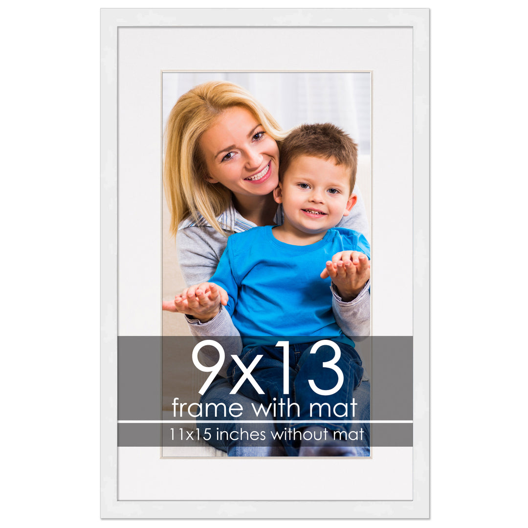 Modern White Frame with White Photo Mat, UV Acrylic Front, Foam Board Backing, 60 Sizes Available Image 5