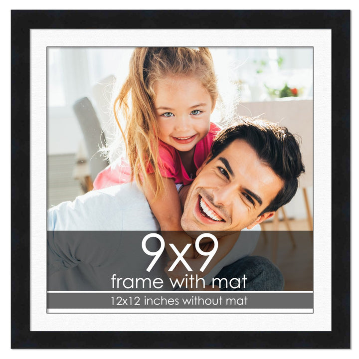 Modern Black Frame with White Photo Mat, UV Acrylic Front, Foam Board Backing, 60 Sizes Available Image 3