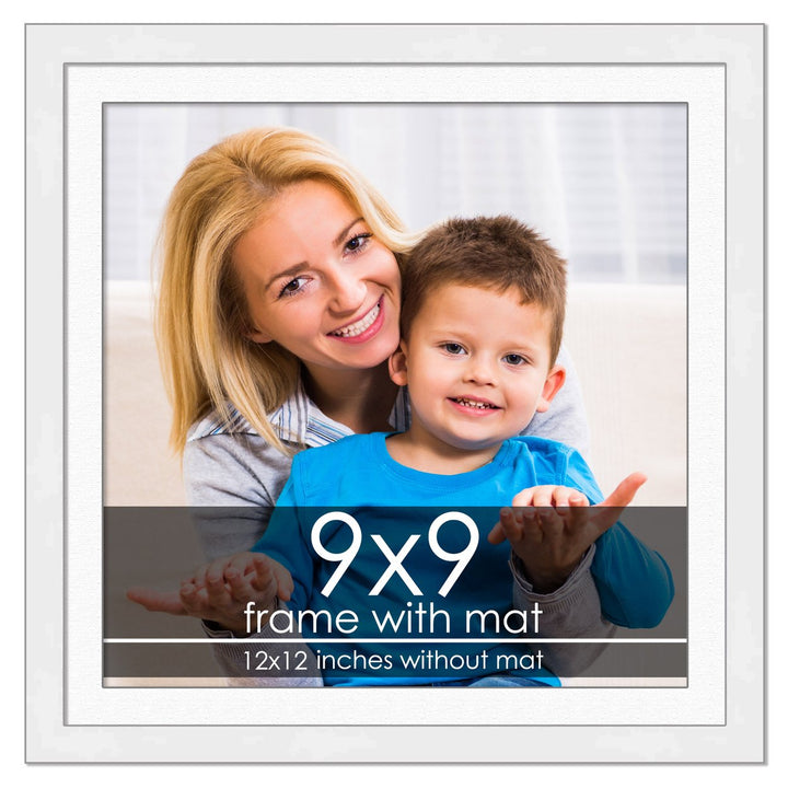 Modern White Frame with White Photo Mat, UV Acrylic Front, Foam Board Backing, 60 Sizes Available Image 6