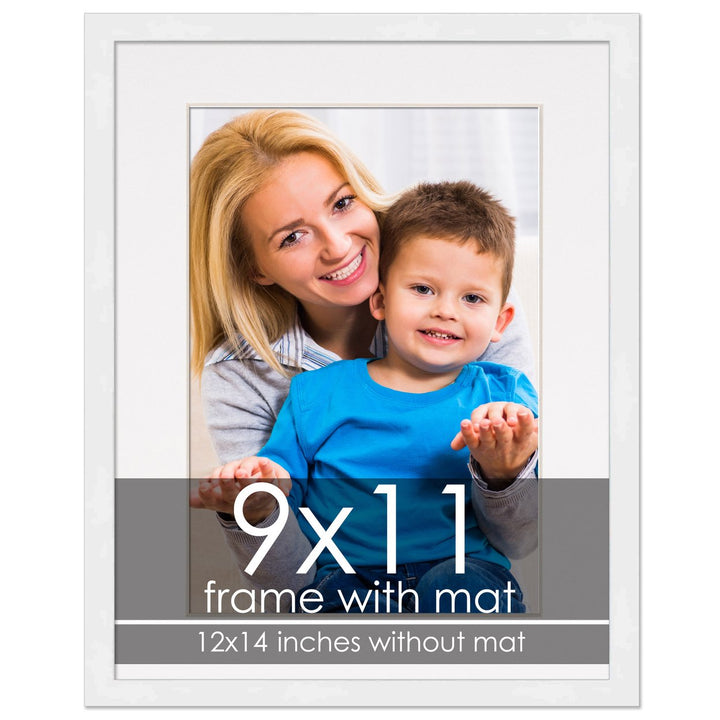 Modern White Frame with White Photo Mat, UV Acrylic Front, Foam Board Backing, 60 Sizes Available Image 7