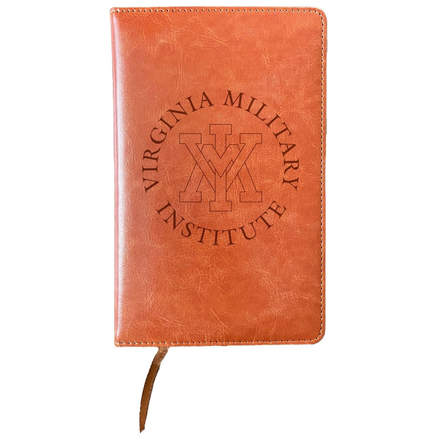 VMI Keydets Engraved 8" x 5" Leather Journal Officially Licensed Collegiate Product Image 1