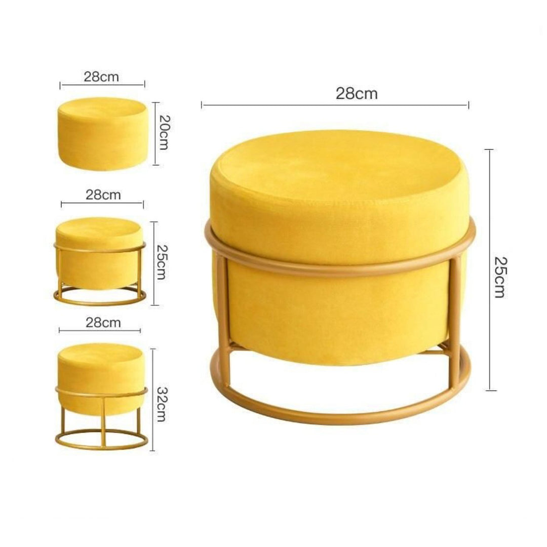 Adjustable Nordic Luxury Flannel Stool Image 1