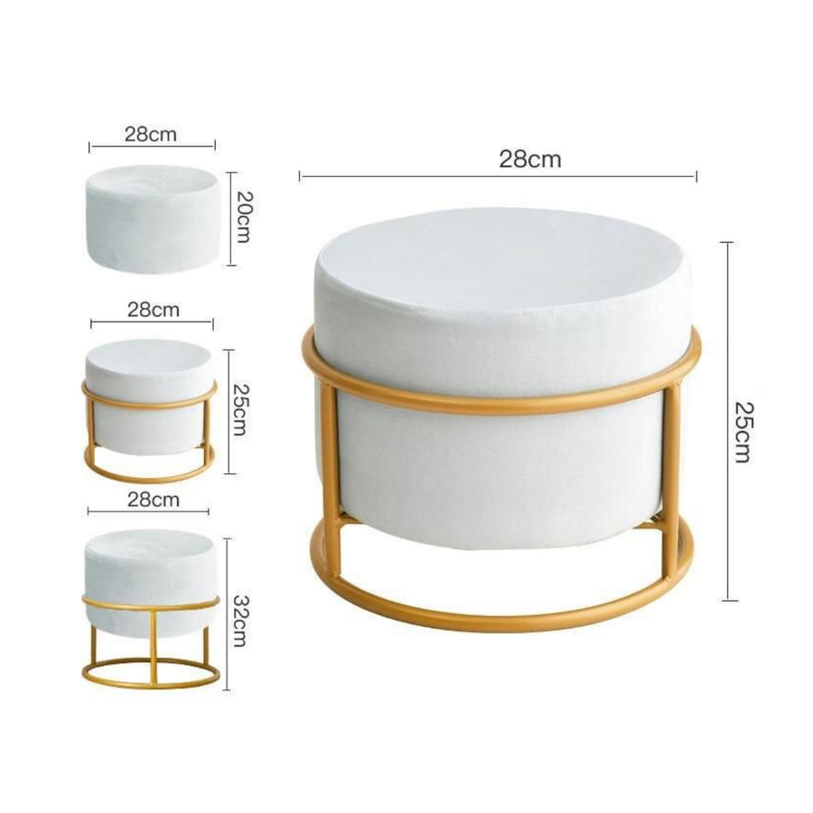 Adjustable Nordic Luxury Flannel Stool Image 1