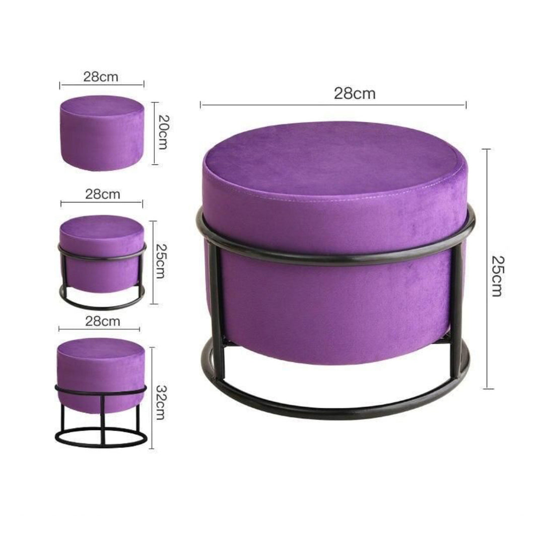 Adjustable Nordic Luxury Flannel Stool Image 1