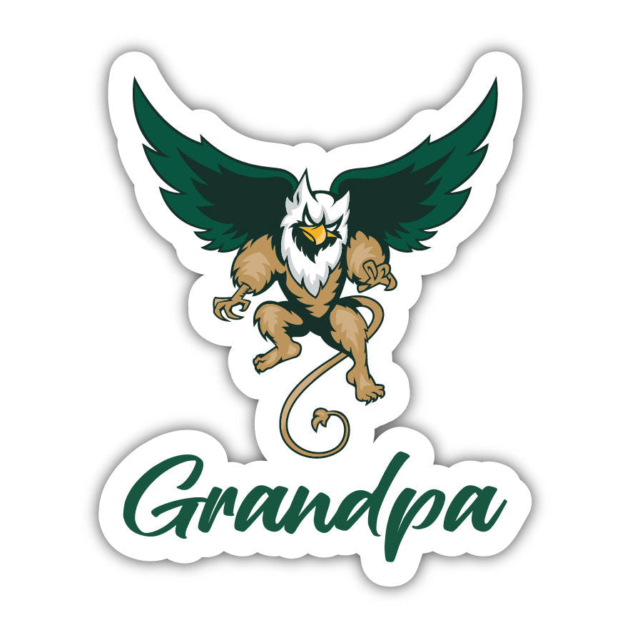 William and Mary 4-Inch Proud Grandpa NCAA - Durable School Spirit Vinyl Decal Perfect Gift for Grandpa Image 1