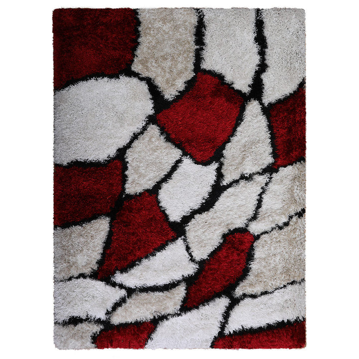 Rugsotic Hand Tufted Shag Area Rug Multicolor Polyester 5x7 Contemporary K00036 Image 2