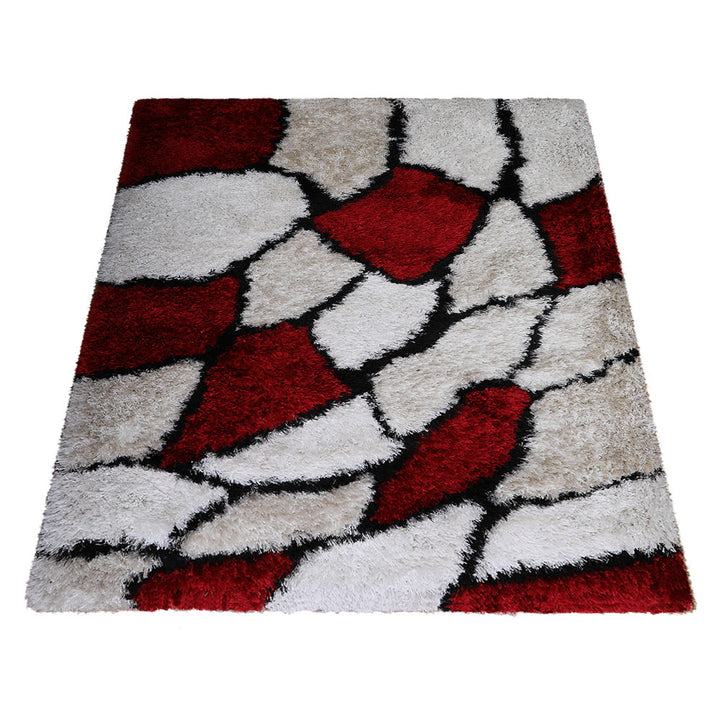 Rugsotic Hand Tufted Shag Area Rug Multicolor Polyester 5x7 Contemporary K00036 Image 3