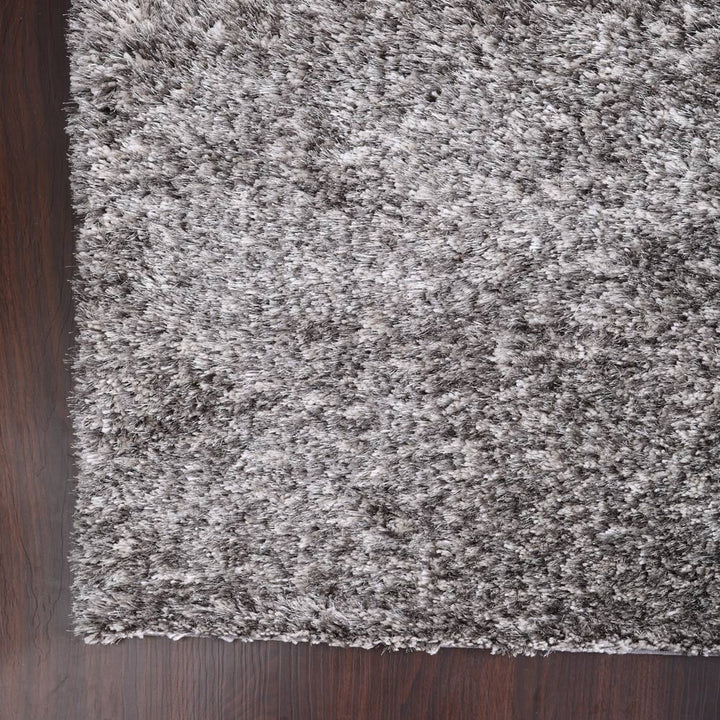 Rugsotic Hand Tufted Shag Area Rug Solid Gray White 5x7 Polyester K00111 Image 5