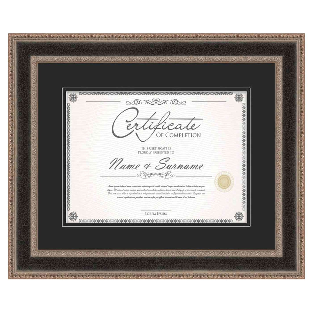 Silver Diploma Frame for Certificate, Acid-Free Black Mat, UV Acrylic, Backing, and Hanging Hardware, 8 Sizes Available Image 7