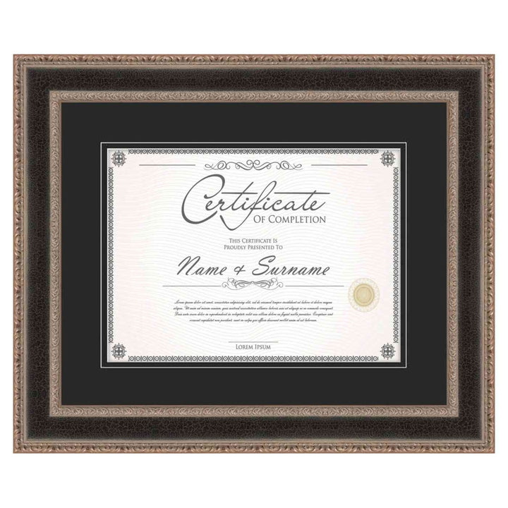 Silver Diploma Frame for Certificate, Acid-Free Black Mat, UV Acrylic, Backing, and Hanging Hardware, 8 Sizes Available Image 7