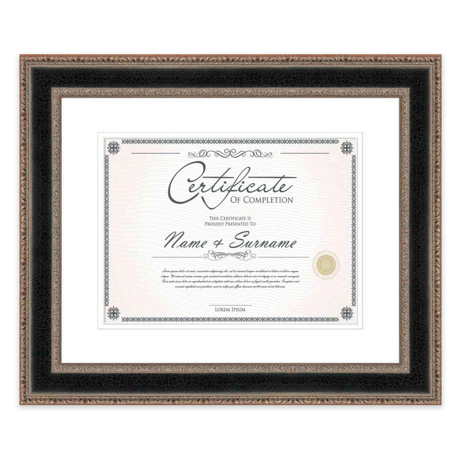 Silver Diploma Frame for Certificate, Acid-Free White Mat, UV Acrylic, Backing, and Hanging Hardware, 8 Sizes Available Image 1