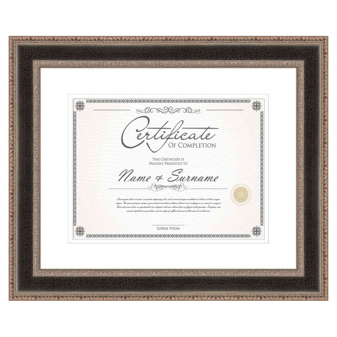 Silver Diploma Frame for Certificate, Acid-Free White Mat, UV Acrylic, Backing, and Hanging Hardware, 8 Sizes Available Image 1