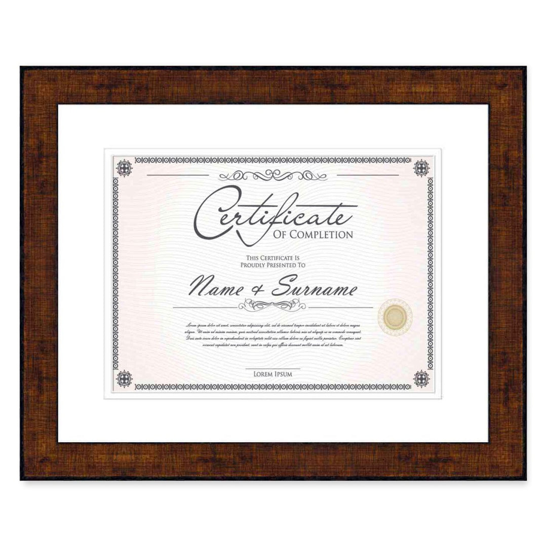 Antique Gold Diploma Frame for Certificate, Acid-Free White Mat, UV Acrylic, Backing, and Hanging Hardware, 8 Sizes Image 1