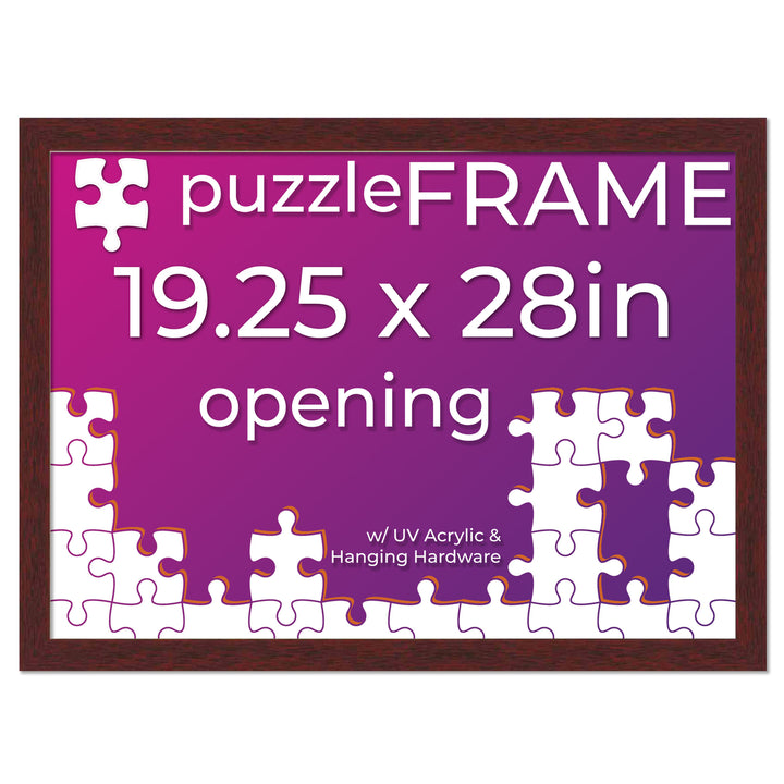 Brown Wood Puzzle Frame Kit with Glue Sheets, Backing, UV Acrylic - Available in 20 Popular Sizes Image 8