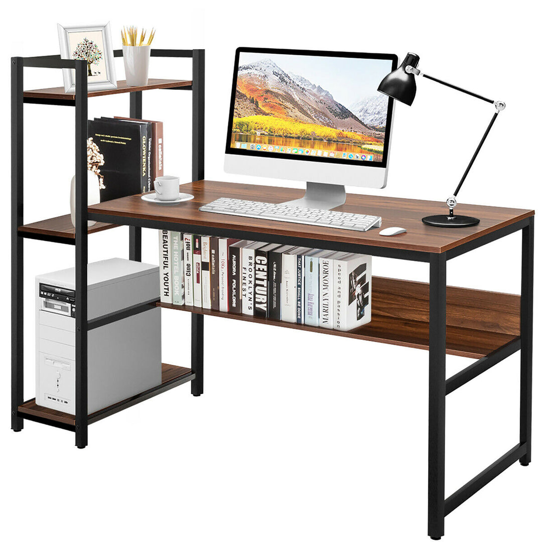 Costway Multi-Functional Computer Desk with 4-tier Storage shelves Image 5