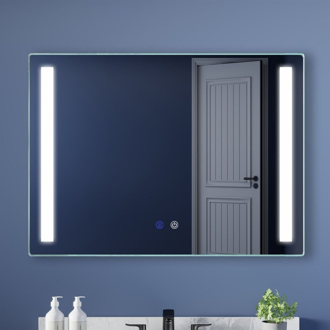 ES-DIY 24X32 LED Bathroom Mirror with Lights,Anti-Fog,Dimmable,Lighted Bathroom Vanity Mirror for Wall,Tempered Glass Image 1