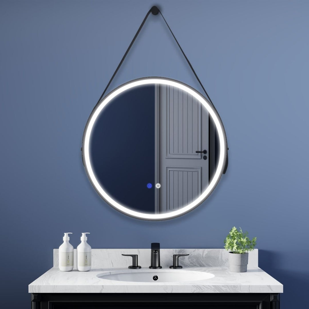 ES-DIY 24X32 LED Bathroom Mirror with Lights,Anti-Fog,Dimmable,Tempered Glass,Lighted Bathroom Vanity Mirror for Wall Image 9