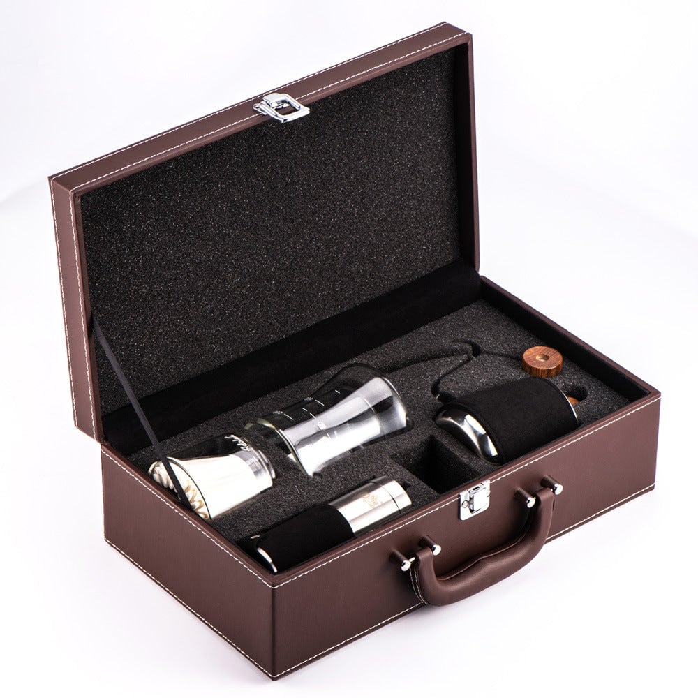 Travel Portable Coffee Gift Box Hand Brew Pot Coffee Pot Set Gift Box Image 5