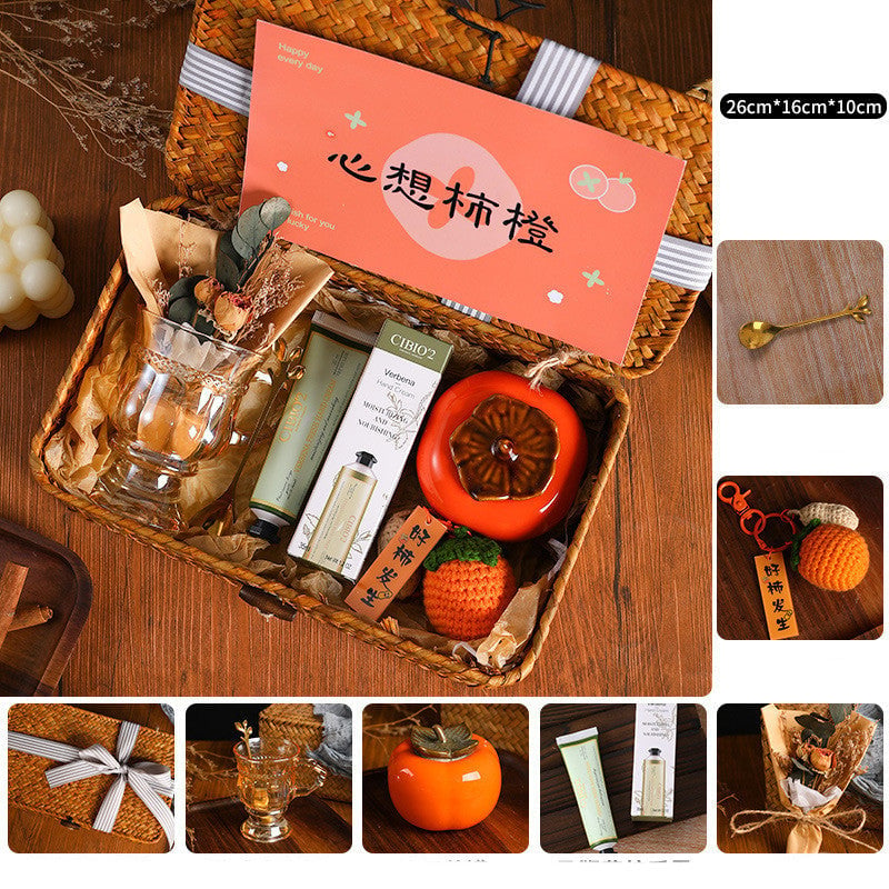 Creative Persimmon Light Luxury Gift Box Set Image 1