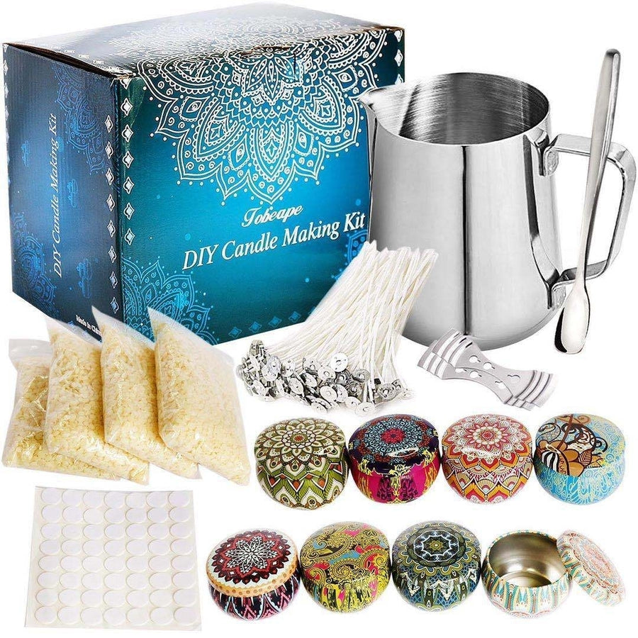 Practical DIY Candle Making Kit Candles Craft Tool Set Pouring Pot Wicks Wax Kit Image 1