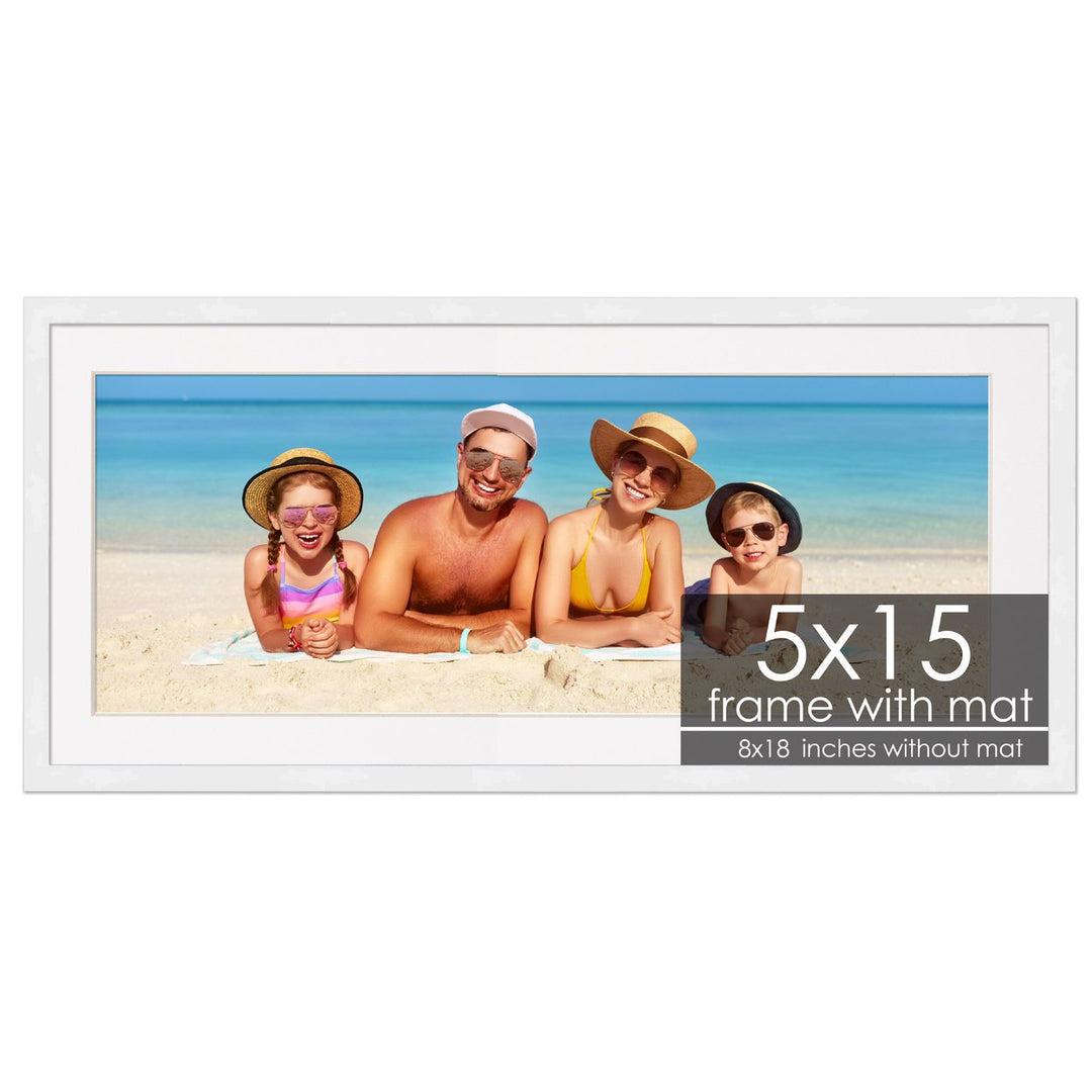 Modern White Frame with White Photo Mat, UV Acrylic Front, Foam Board Backing, 60 Sizes Available Image 10