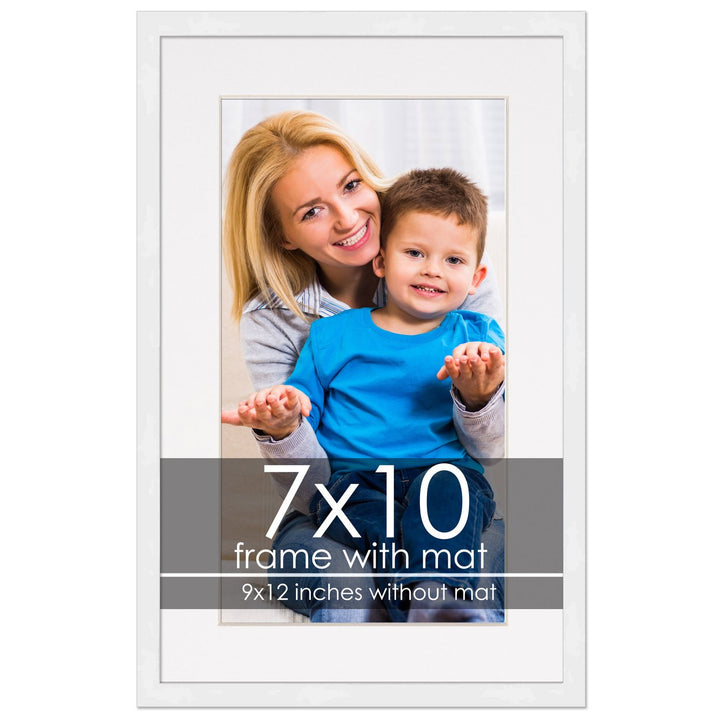 Modern White Frame with White Photo Mat, UV Acrylic Front, Foam Board Backing, 60 Sizes Available Image 12