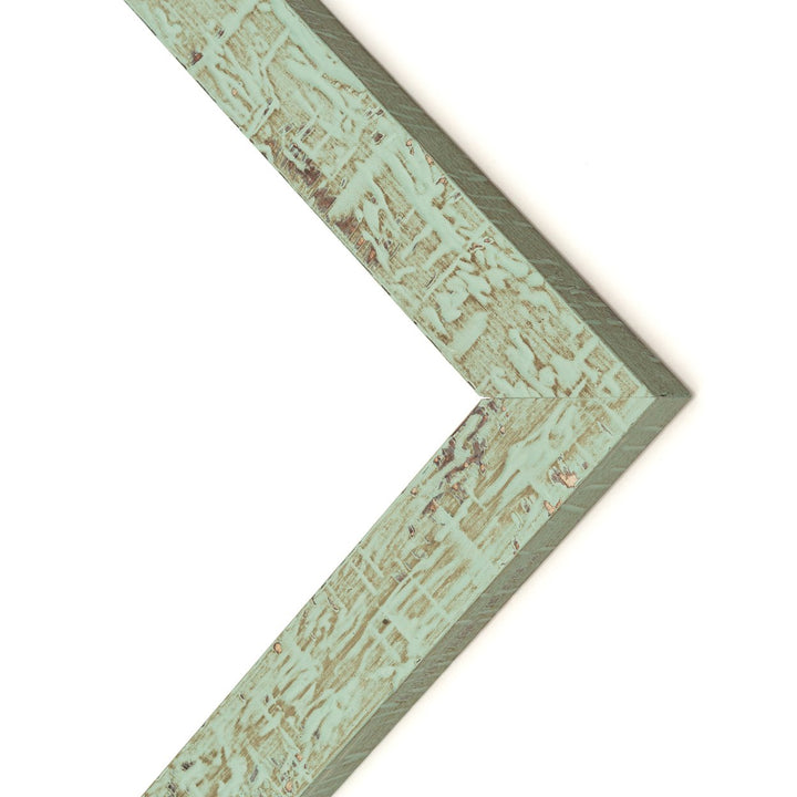 A1 Frame Green Rustic Farmhouse 23.5x33.25 Frame - Shabby Chic Wood A1 Picture Frame, UV Acrylic Image 2