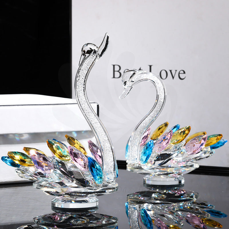 Modern Crystal Swan Decoration Wedding Gifts Image 1