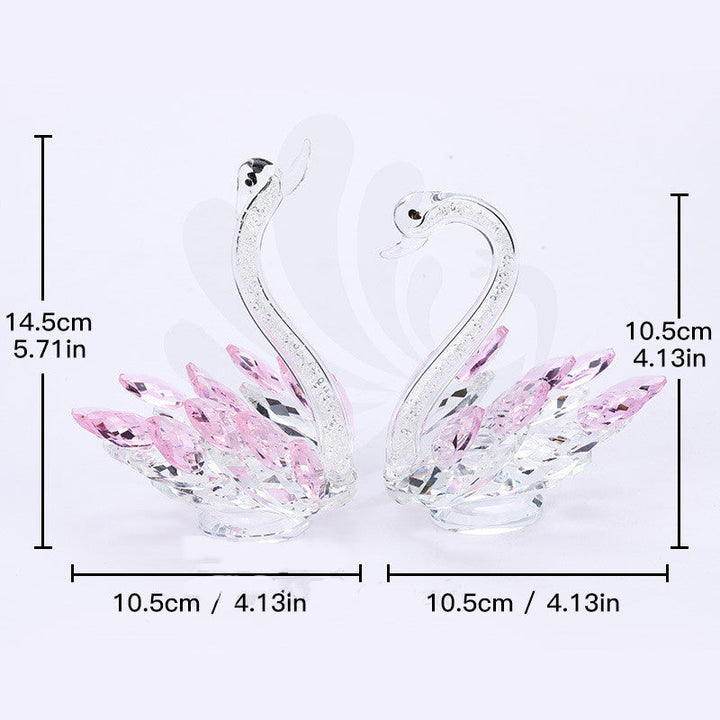 Modern Crystal Swan Decoration Wedding Gifts Image 2