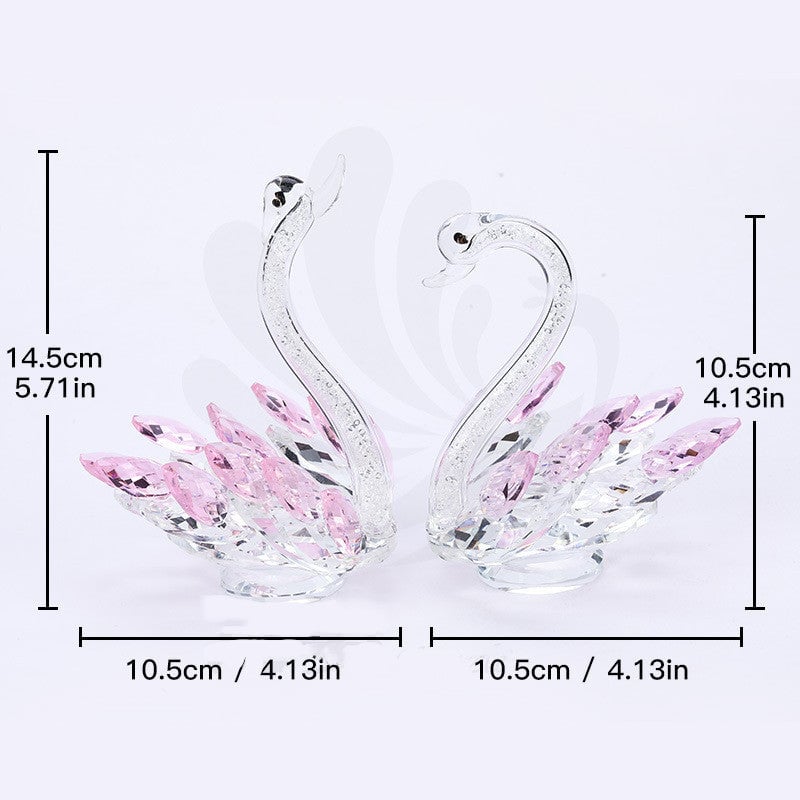 Modern Crystal Swan Decoration Wedding Gifts Image 1