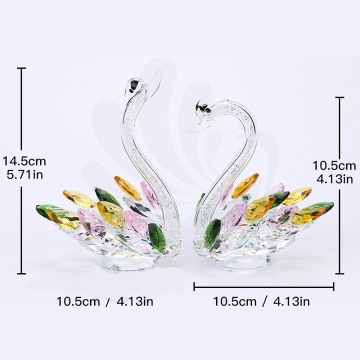 Modern Crystal Swan Decoration Wedding Gifts Image 4