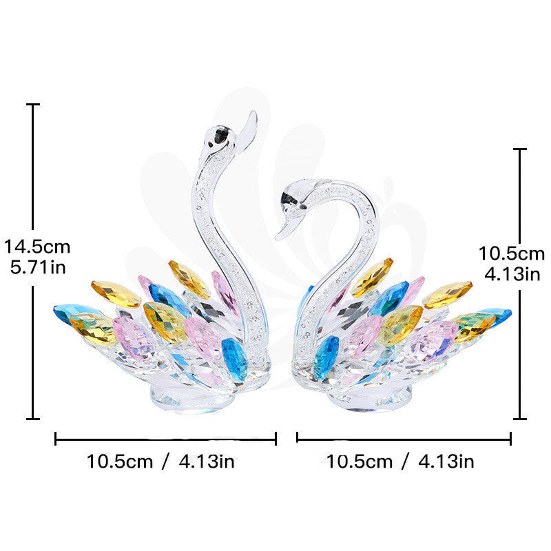 Modern Crystal Swan Decoration Wedding Gifts Image 5