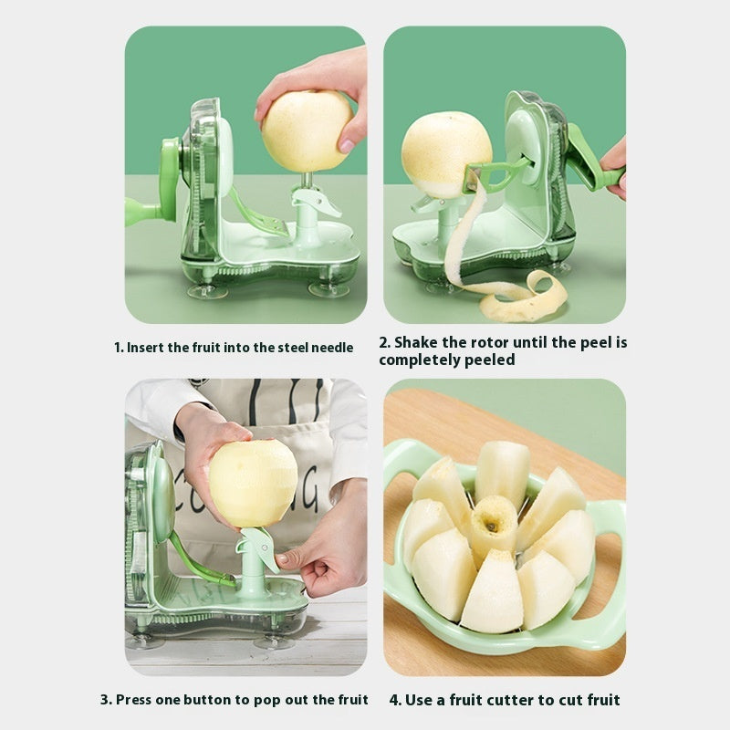 Fruit Peeler Two-in-one Hand Shake Fruit Cutter Kitchen Gadgets Image 3