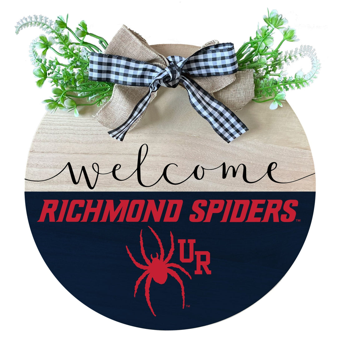 Richmond Spiders Wooden Wreath Welcome Sign Officially Licensed Collegiate Product Image 1