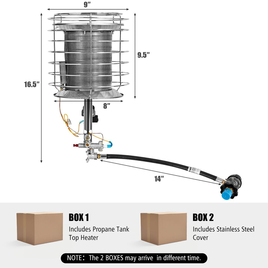 Portable Tank Top Propane Heater Outdoor 42,000 BTU Camping Image 3