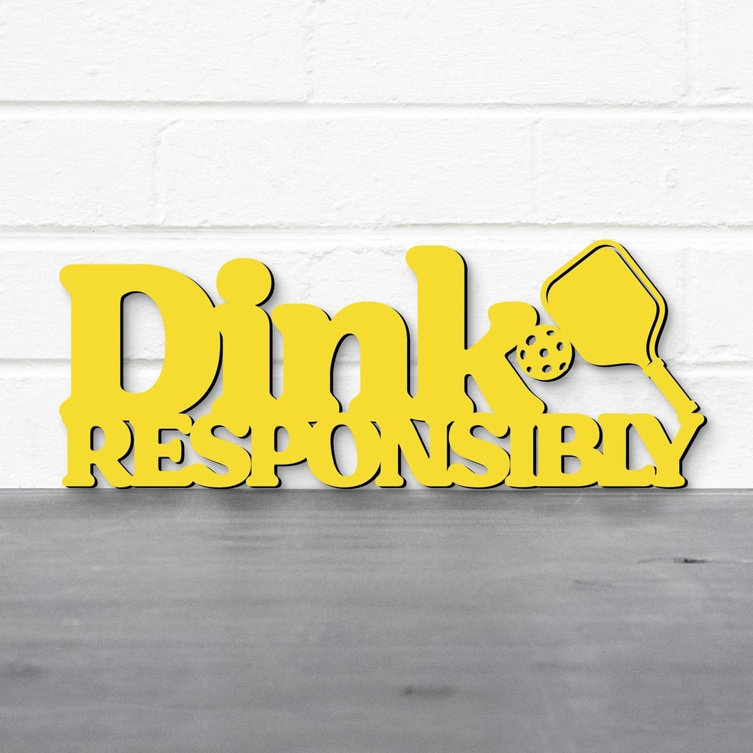 Spunky Fluff Dink Responsibly Pickleball Decorative Wall Art 15 Colors Image 1