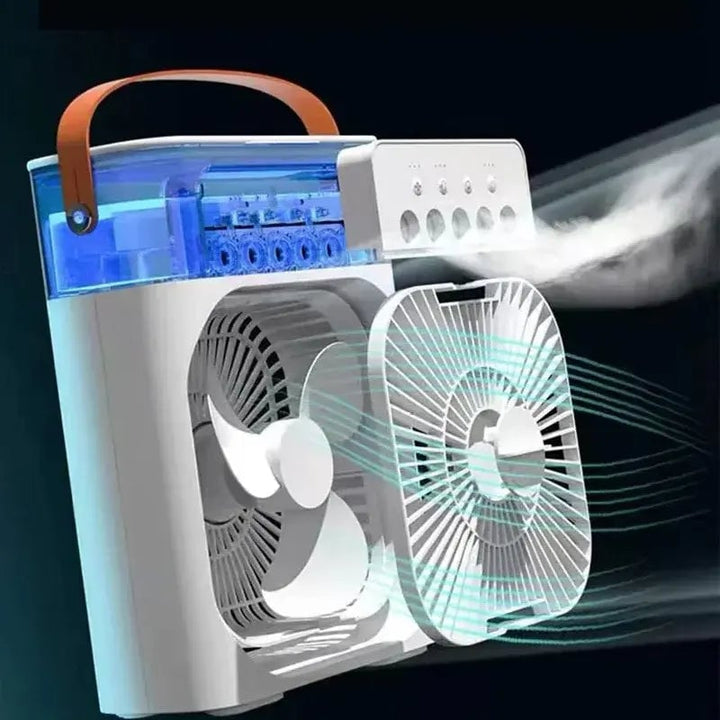 Portable 3-in-1 USB Electric Fan with LED Night Light and Water Mist Humidifier Image 3