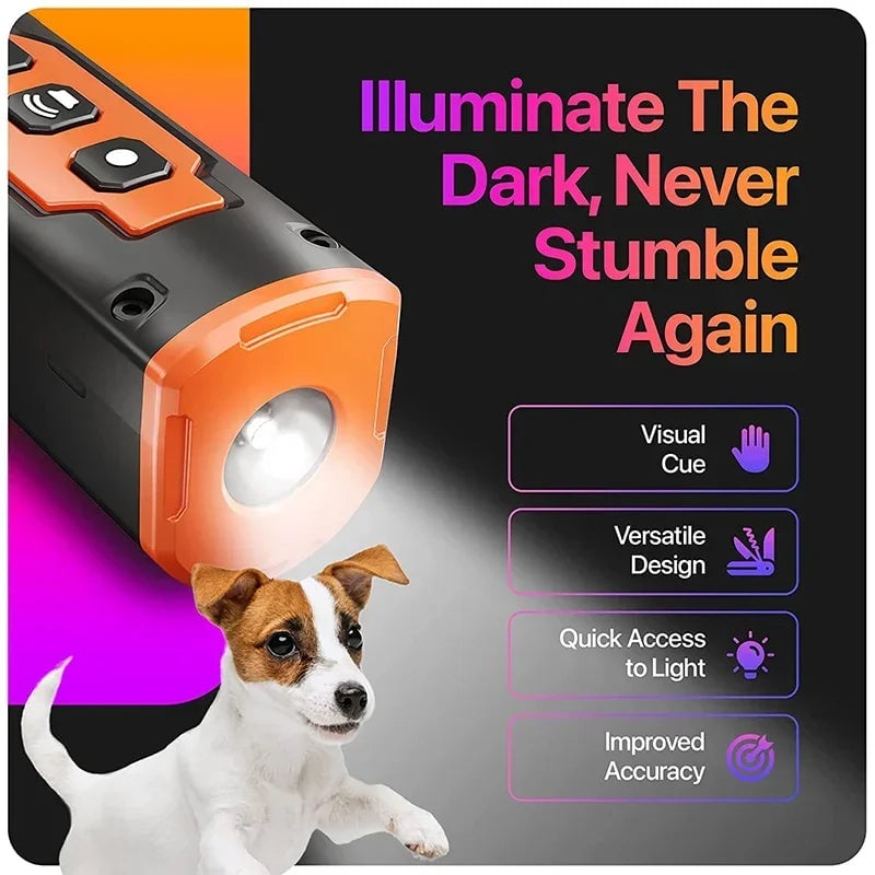 Rechargeable Anti Dog Bark Deterrent Device With LED Flashlight Image 4