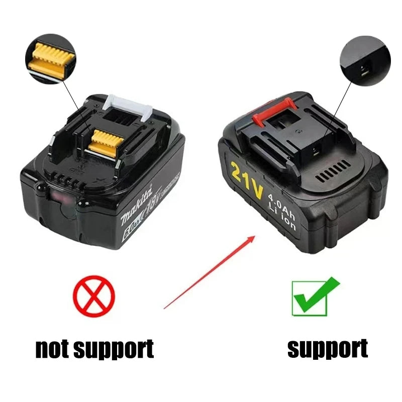 Makita Battery Charger 18V 21V Li-ion Replacement BL1415 BL1860 LED Indicator Image 2