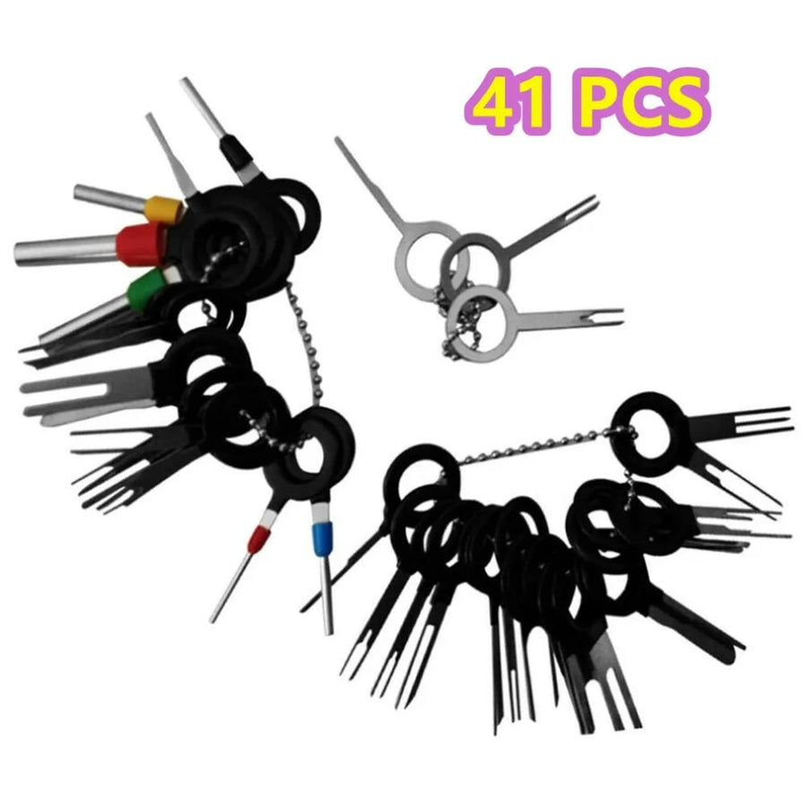 11/18/36/41Pcs Universal Car Terminal Removal Repair Tool Wire Plug Connector Extractor Puller for Car Disassembly Hand Image 1