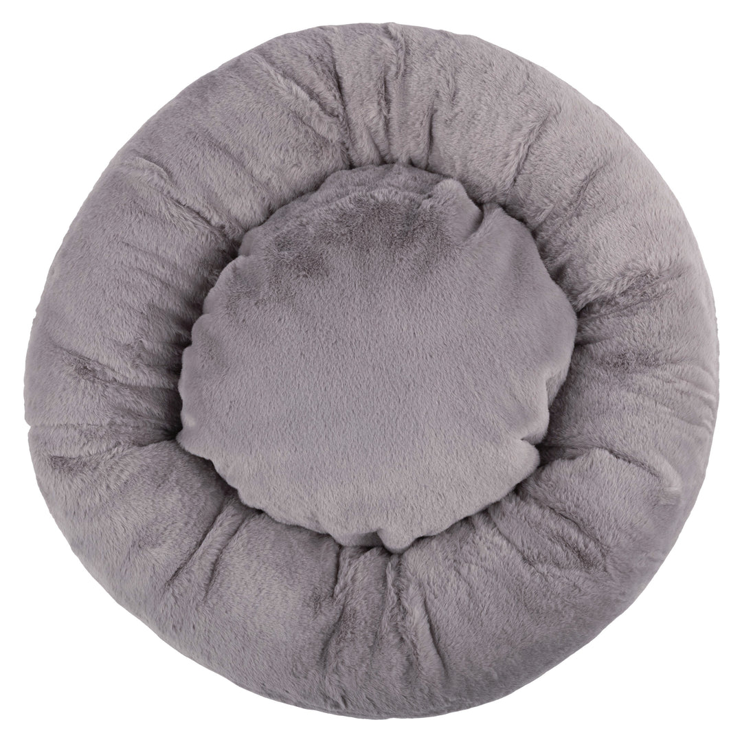 PETMAKER 25in Donut Dog Bed for Small Pets Mixed Memory Foam with faux Cover Image 8