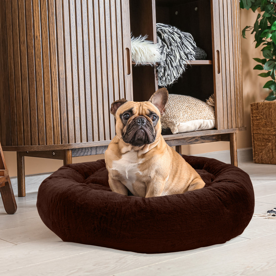 PETMAKER Donut Dog Bed 30in for Medium Pets Memory Foam Orthopedic Support Image 3