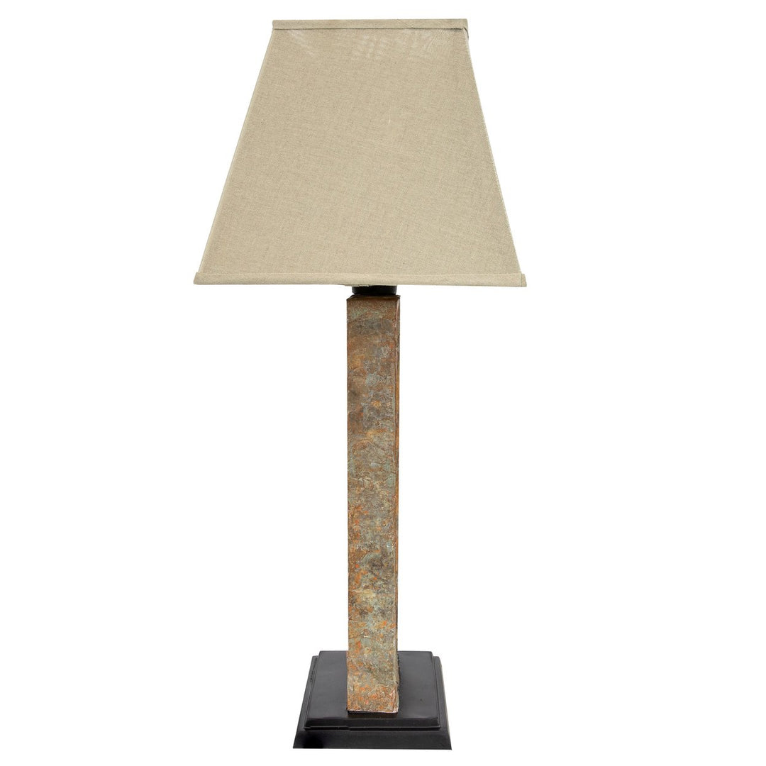 Sunnydaze Open Rectangle Slate Outdoor Table Lamp - 31" H Image 8