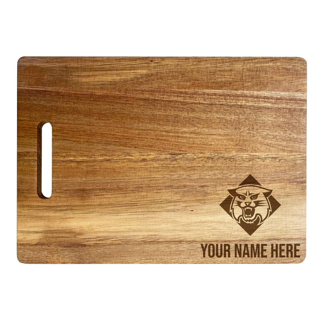 Davidson College Customizable Engraved Wooden Cutting Board 10" x 14" Acacia Wood Officially Licensed Collegiate Product Image 1