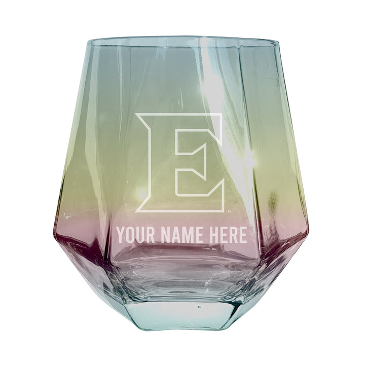 Elon University Customizable Stemless Diamond Wine Glass Engraved 10 oz Officially Licensed Collegiate Product Image 3