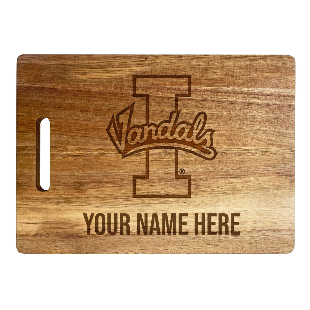 Idaho Vandals Customizable Engraved Wooden Cutting Board 10" x 14" Acacia Wood Officially Licensed Collegiate Product Image 2