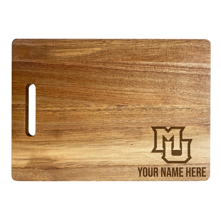 Marquette Golden Eagles Customizable Engraved Wooden Cutting Board 10" x 14" Acacia Wood Officially Licensed Collegiate Image 2