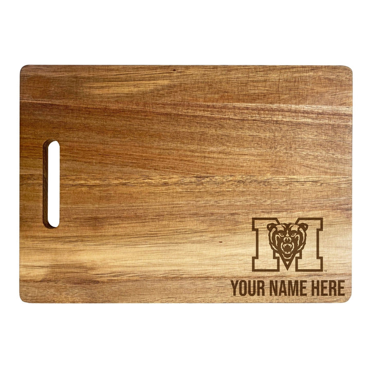 Mercer University Customizable Engraved Wooden Cutting Board 10" x 14" Acacia Wood Officially Licensed Collegiate Image 1