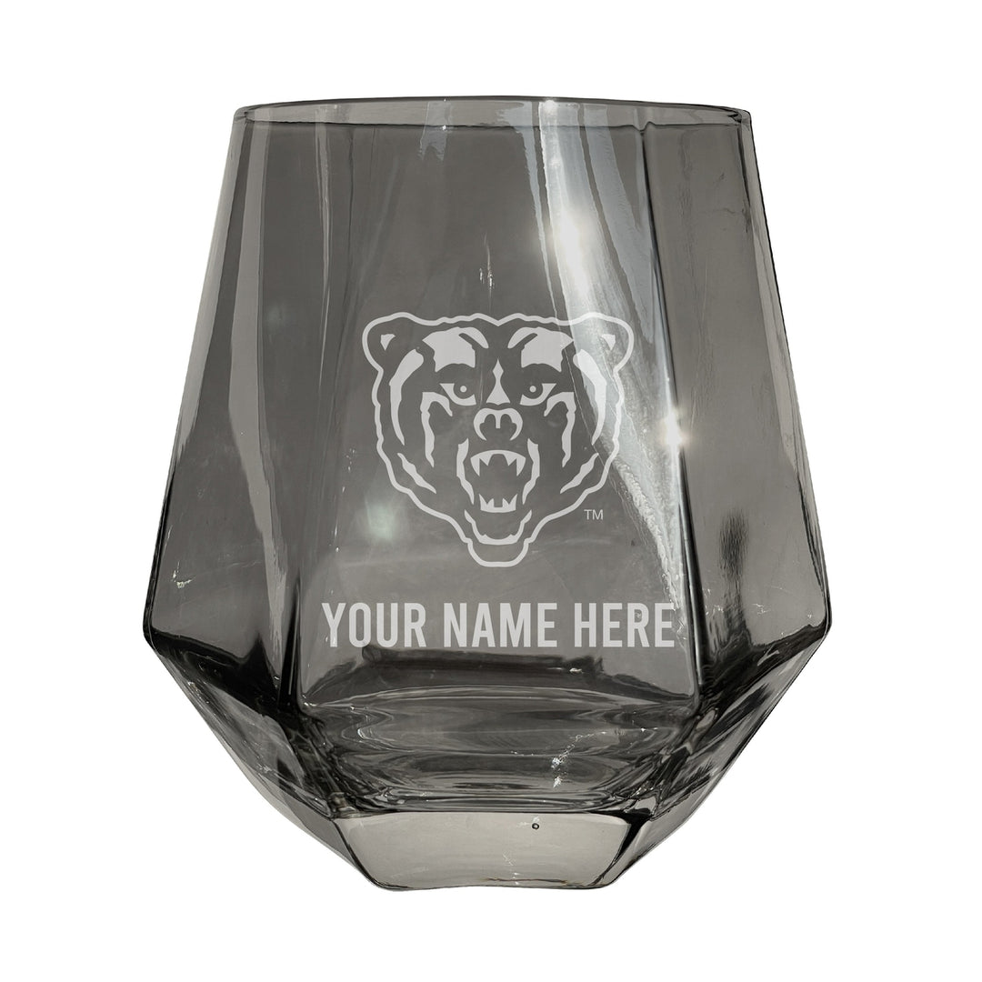 Mercer University Customizable Stemless Diamond Wine Glass Engraved 10 oz Officially Licensed Collegiate Product Image 3