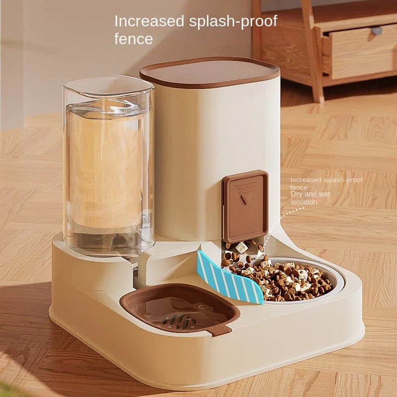 Large Capacity Pet Cat Water Dispenser with Dry/Wet Separation - Automatic Feeder and Food Container Image 5